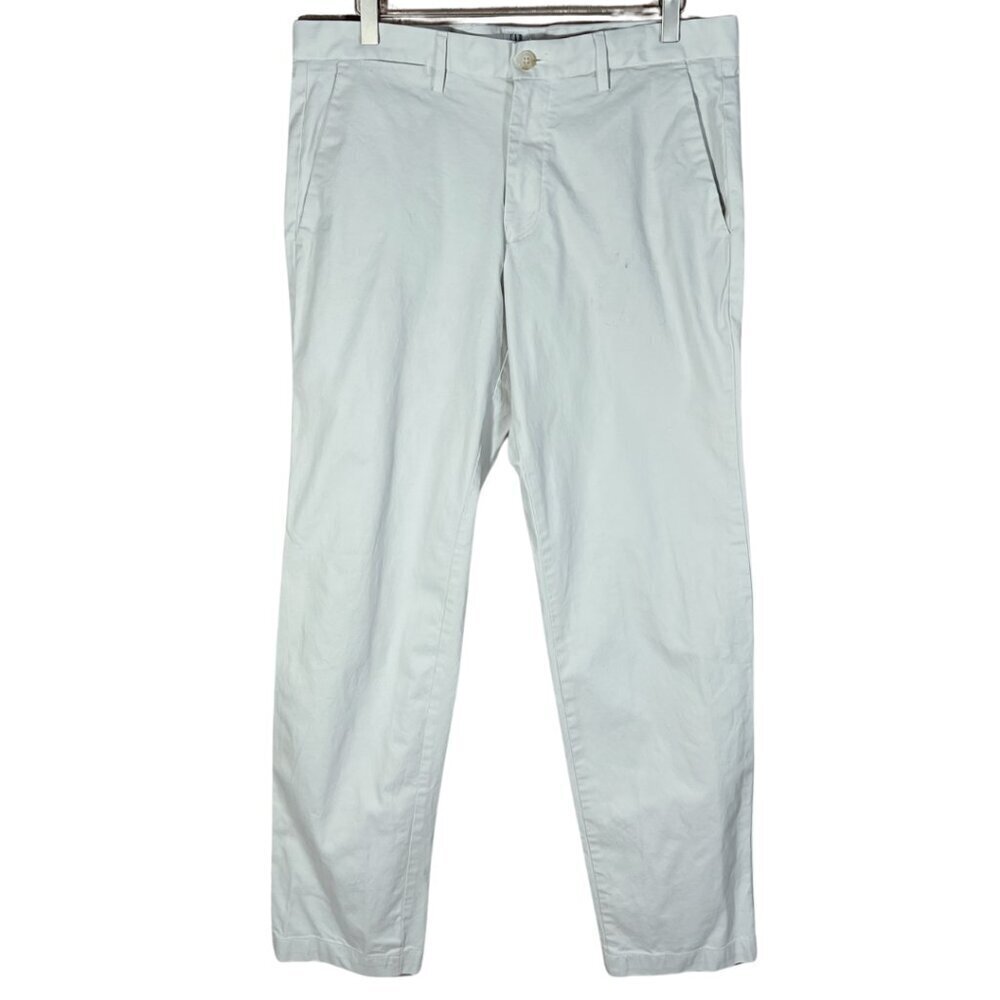 GAP Men's Straight Leg Cream Colored Khaki Pants Slacks Size 34 x 32